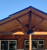 Custom timber covered porch